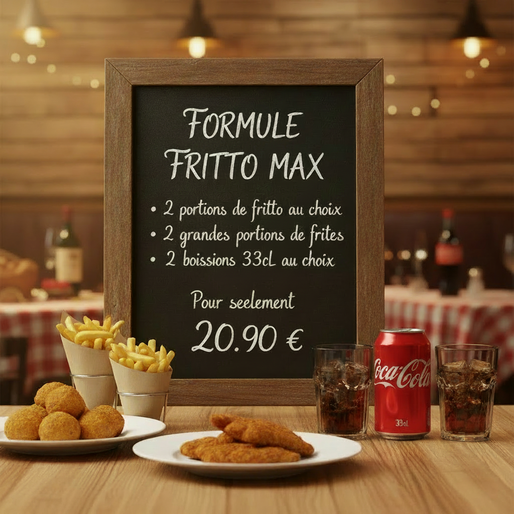 Formule Fritto Max - sans bouteilles de vin